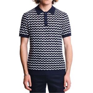 Paisley & Gray Mens Chevron Pattern Polo Shirt, NWT